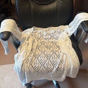 SHEIN White Knit Poncho